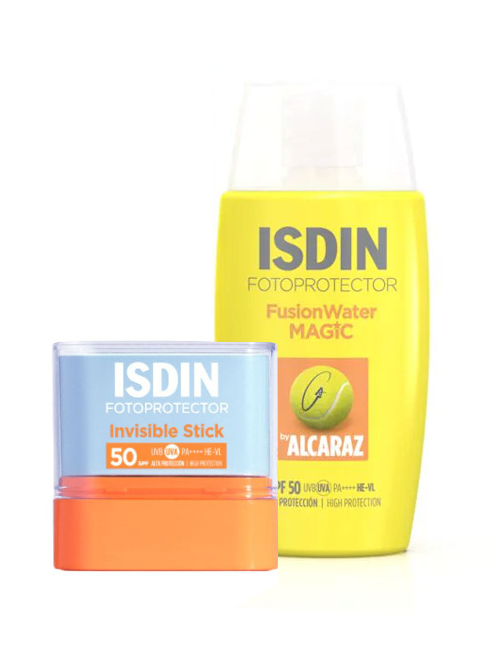 KIT Maratón ISDIN Fusion Water Magic by Alcaraz + Invisible Stick Gratis Fusion Gel Sport