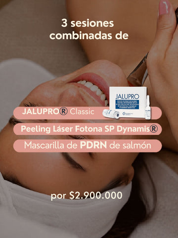 Aplicación Jalupro Cara + Peeling X 3 Sesión Dynamis + Masc. Ritual PDRN Salmon