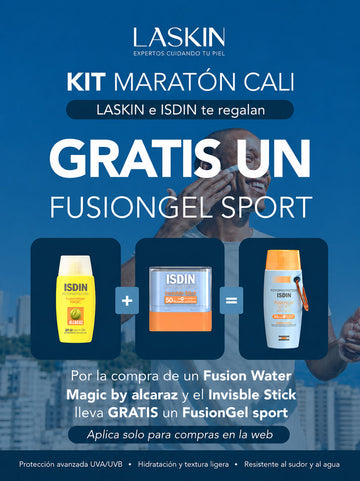 KIT Maratón ISDIN Fusion Water Magic by Alcaraz + Invisible Stick Gratis Fusion Gel Sport
