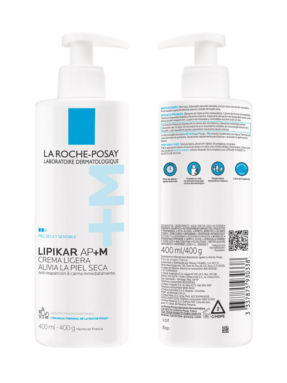 Lipikar Baume Light  AP+M Crema Reparadora 400ml LA ROCHE POSAY®