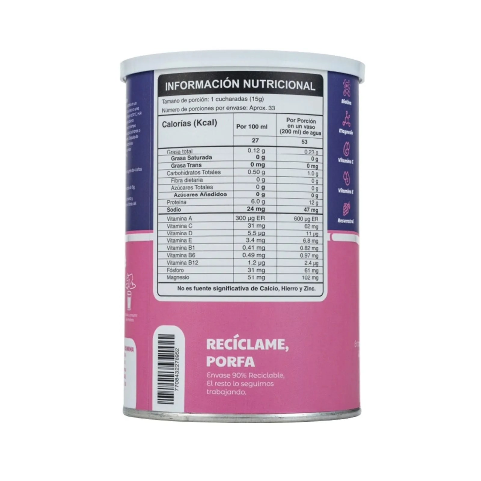 Colágeno Hidrolizado Vainilla x500 gr