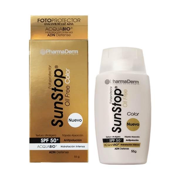 Fotoprotector Sunstop Oil Free Color SPF50+ 55gr PHARMADERM® - LASKIN