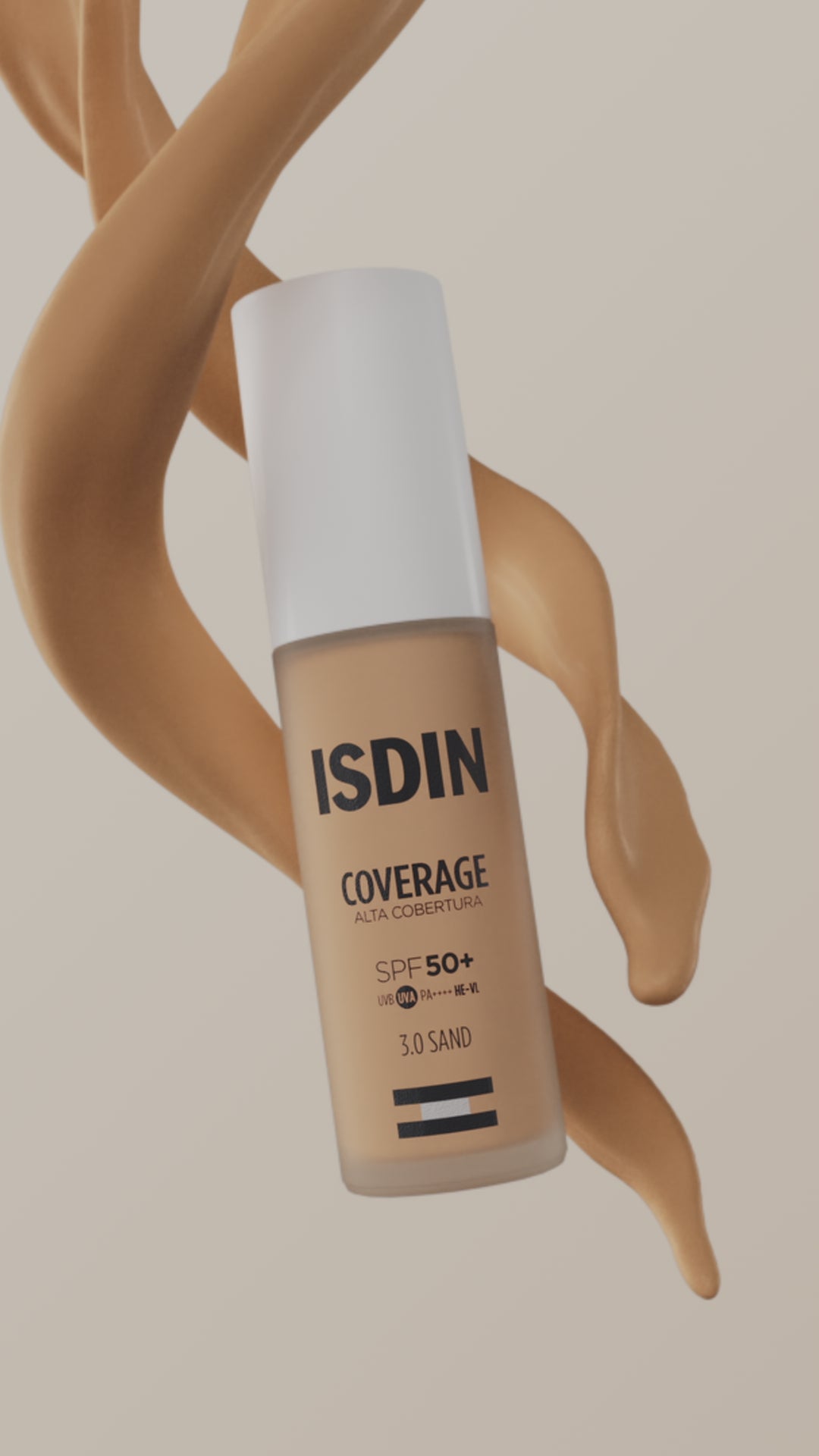 Coverage Base de Maquillaje Tono 3.0 Sand SPF 50+ x 30g ISDIN